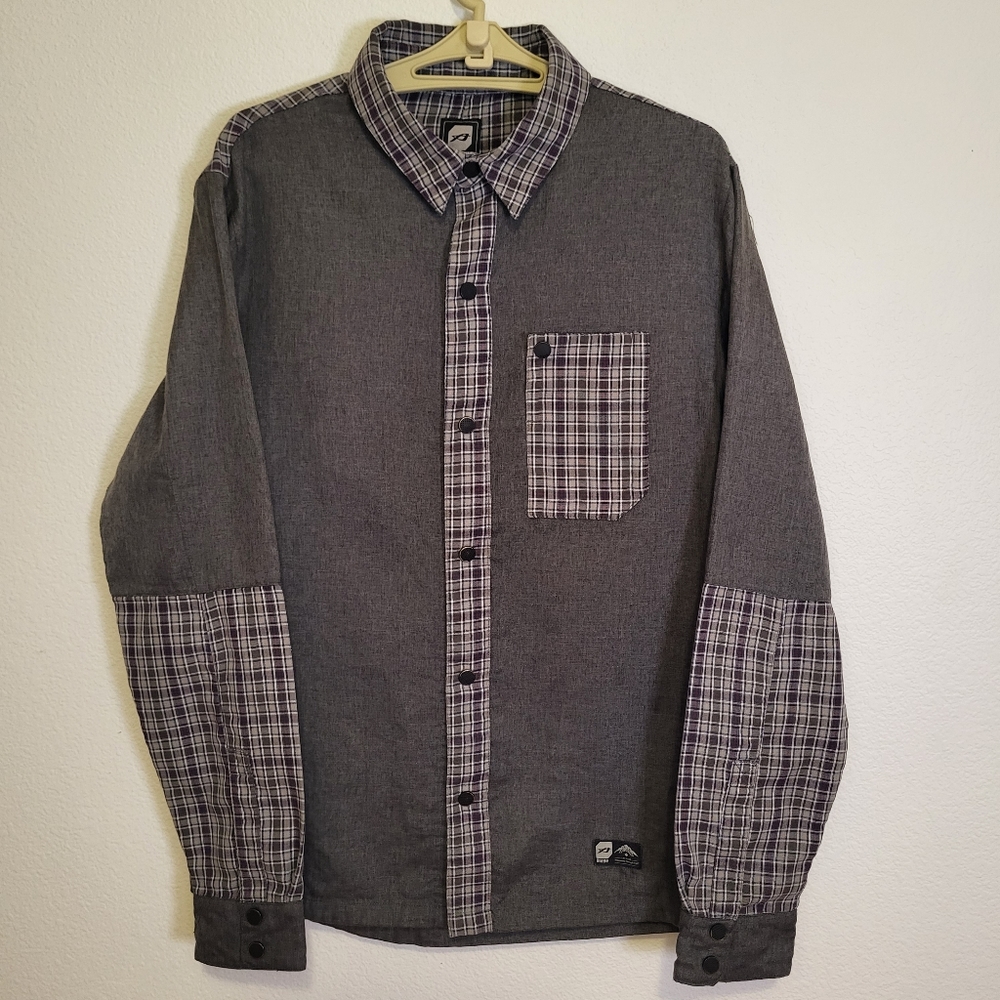 Orage Flanel Lined Button Down Snow Jacket size Large